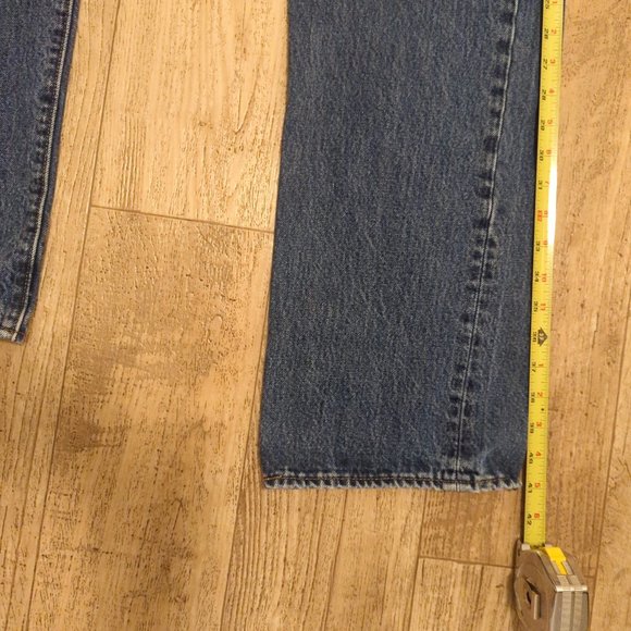 NWD Levi 501 Mens 38x32 Navy Blue Jeans $79 Straight Regular Medium Wash - Picture 7 of 12